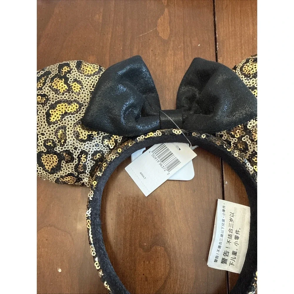 2025 Disney Parks Animal Kingdom Leopard Print Minnie Ears Headband NEW